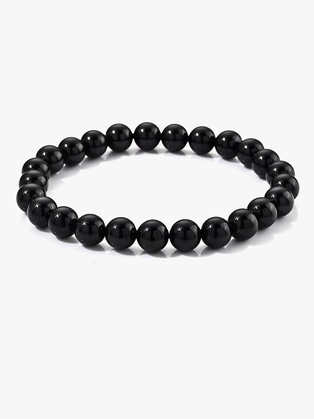 Womens Thai Black Spinel 130.00 ctw Beaded Stretch Bracelet New